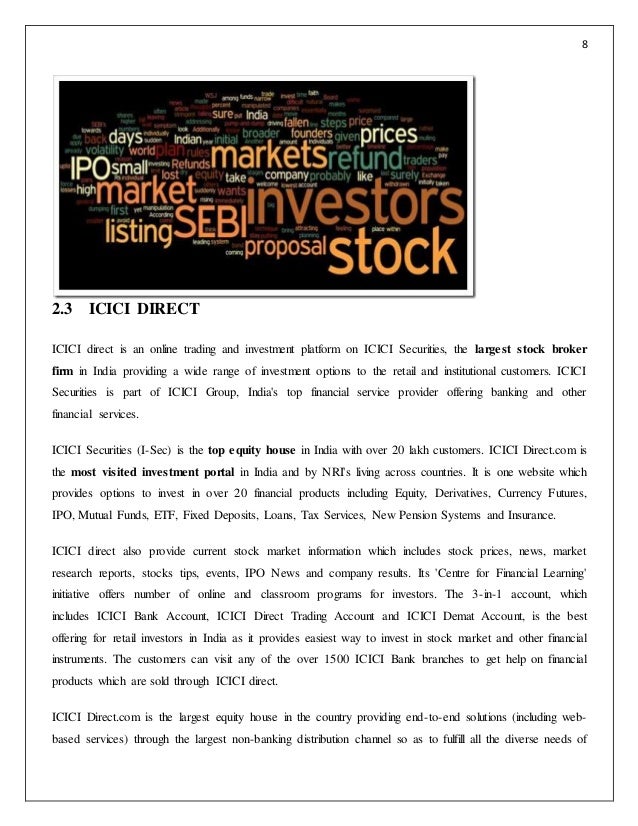 A Study On Mutual Funds With Reference To Icici Direct - 